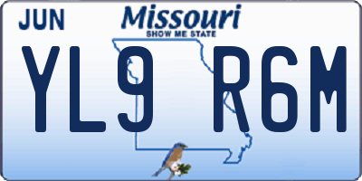 MO license plate YL9R6M