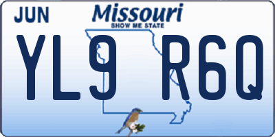 MO license plate YL9R6Q