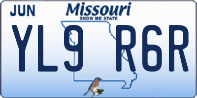 MO license plate YL9R6R