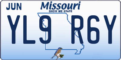 MO license plate YL9R6Y