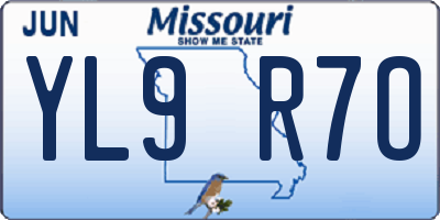 MO license plate YL9R7O