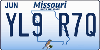 MO license plate YL9R7Q