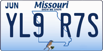 MO license plate YL9R7S