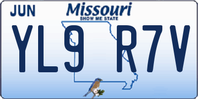 MO license plate YL9R7V