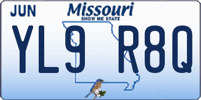 MO license plate YL9R8Q