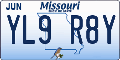 MO license plate YL9R8Y