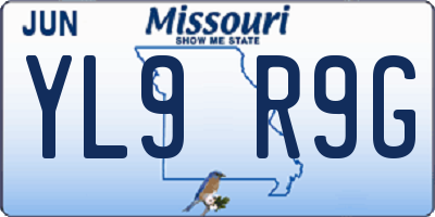 MO license plate YL9R9G