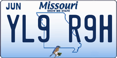 MO license plate YL9R9H