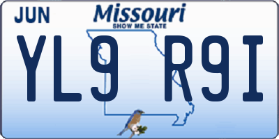 MO license plate YL9R9I
