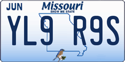 MO license plate YL9R9S