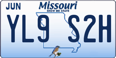MO license plate YL9S2H