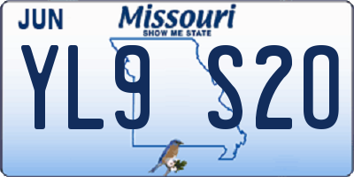 MO license plate YL9S2O