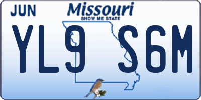 MO license plate YL9S6M