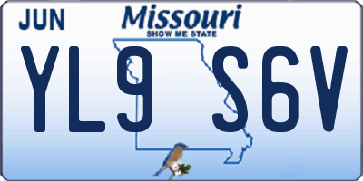 MO license plate YL9S6V