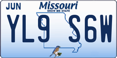 MO license plate YL9S6W