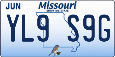 MO license plate YL9S9G