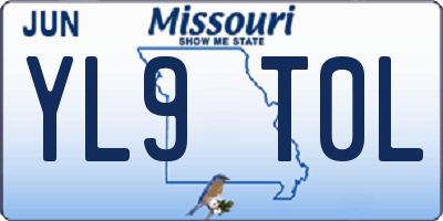 MO license plate YL9T0L