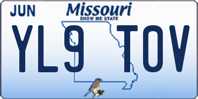 MO license plate YL9T0V