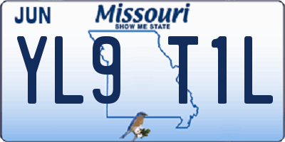 MO license plate YL9T1L
