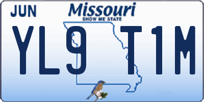MO license plate YL9T1M