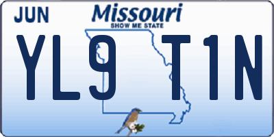 MO license plate YL9T1N