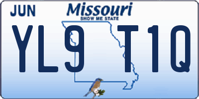 MO license plate YL9T1Q
