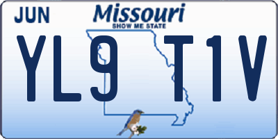 MO license plate YL9T1V