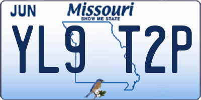 MO license plate YL9T2P