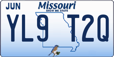 MO license plate YL9T2Q