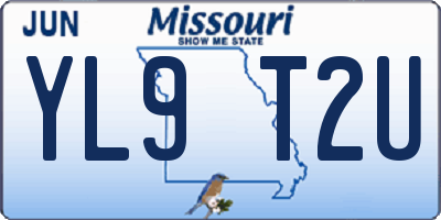 MO license plate YL9T2U