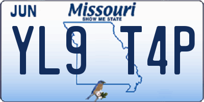 MO license plate YL9T4P