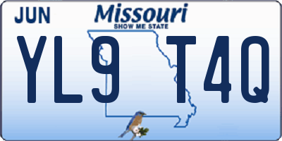 MO license plate YL9T4Q