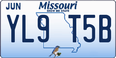 MO license plate YL9T5B
