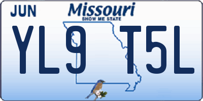 MO license plate YL9T5L
