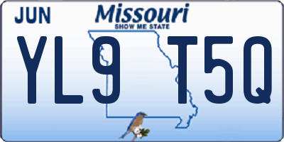 MO license plate YL9T5Q