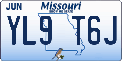 MO license plate YL9T6J