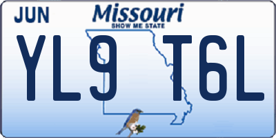MO license plate YL9T6L