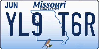 MO license plate YL9T6R