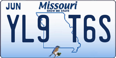MO license plate YL9T6S
