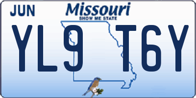 MO license plate YL9T6Y