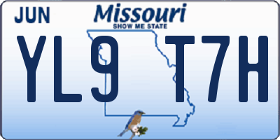 MO license plate YL9T7H