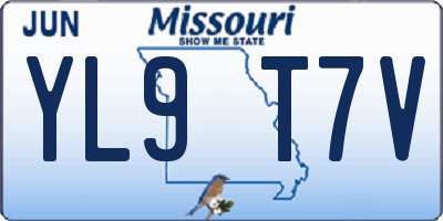 MO license plate YL9T7V