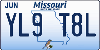 MO license plate YL9T8L