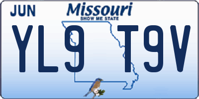 MO license plate YL9T9V