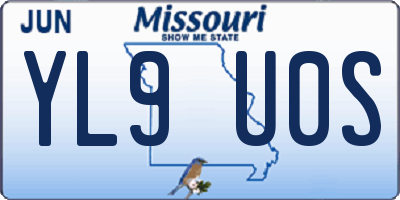 MO license plate YL9U0S
