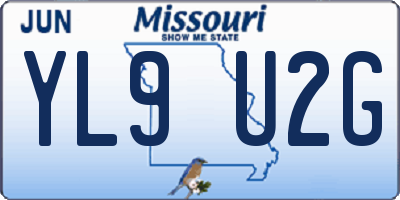 MO license plate YL9U2G