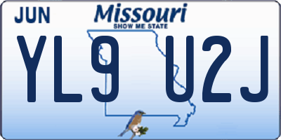 MO license plate YL9U2J