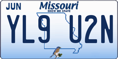 MO license plate YL9U2N
