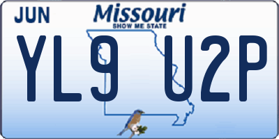 MO license plate YL9U2P