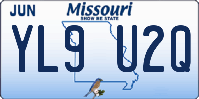 MO license plate YL9U2Q